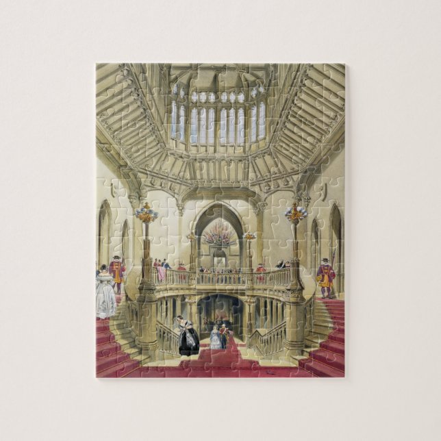 Den storslagna trappuppgången, Windsor slott, från Pussel (Vertikal)