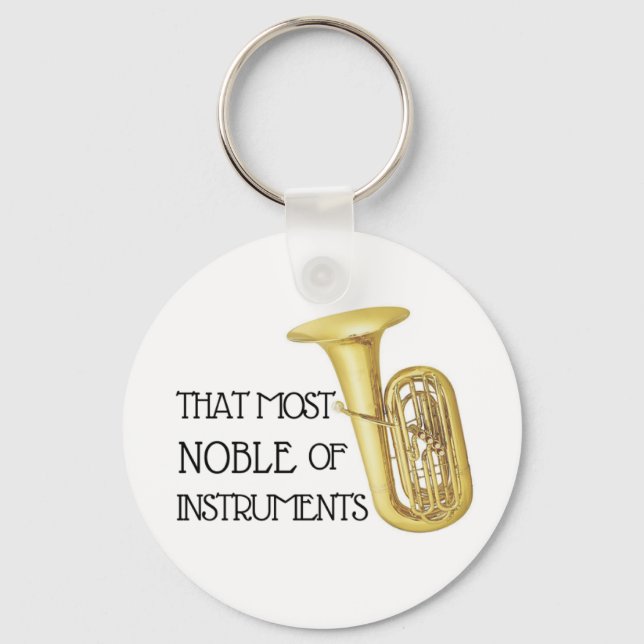 Den största bristen på instrument - Tuba Keychain Nyckelring (Framsida)