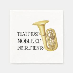 Den största bristen på instrument - Tuba Napkins Pappersservett