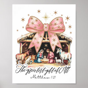 Den Största Gåvan Av Alla Julen Jesus Kristna Poster