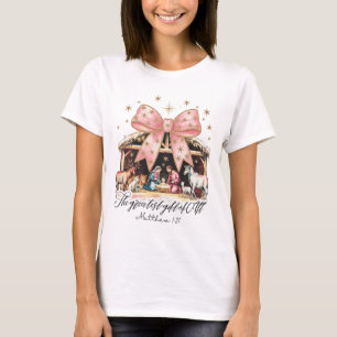 Den Största Gåvan Av Alla Julkrubba Jesus Kristna  T Shirt
