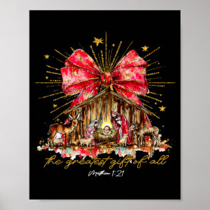 Den Största Gåvan Av Alla Julkrubba Kristna  Poster