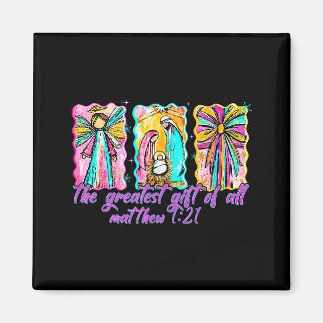 Den Största Gåvan För All Jul Nativitet Jesus Magnet (Framsidan)