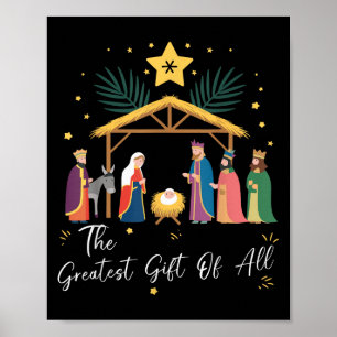 Den Största Gåvan För All Julens Nativitet Jesus Poster