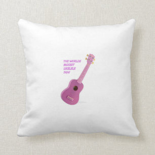 Den största Ukelele för världar fläkten Cusion Kudde