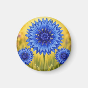 Den Strålande Kronblads Kornblomman Magnet