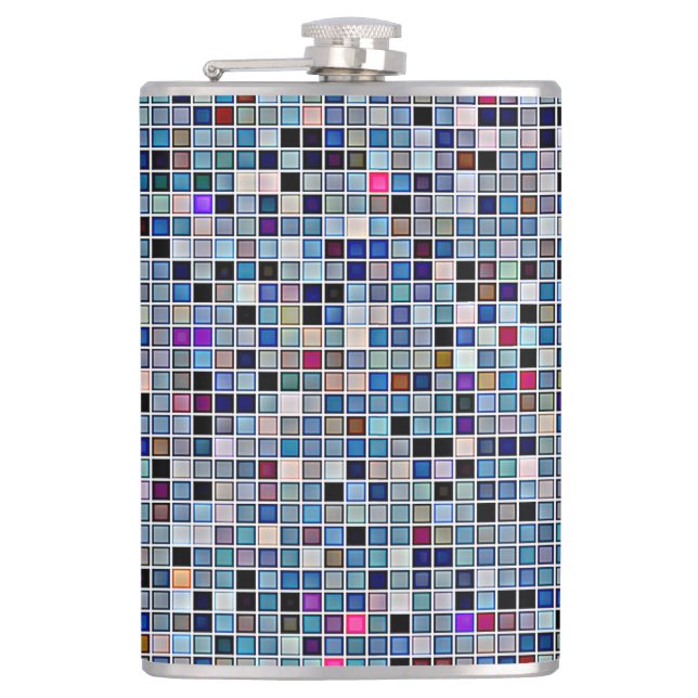 Den stressade Funkyn Blue "Bathroom Tiles" Mönster Fickplunta (Framsidan)