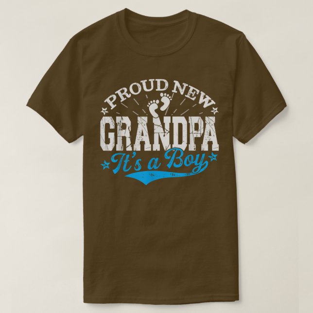 Den stressade Genderna Reveal Proud New Grandpa. T Shirt (Design framsida)