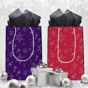 Den stressade julen Silver Glitter Snöflingor
