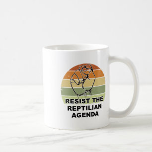 Den stressade motstår att reptilian Agenda Retro S Kaffemugg