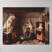 Den stressade poeten (Hogarth 1736)