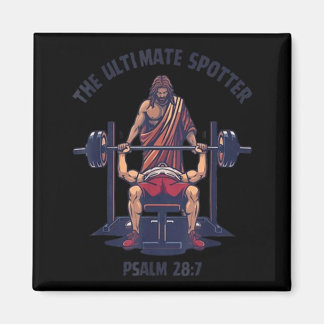 Den Stter Kristna Psalm 28 7 Gym Meme Magnet (Framsidan)