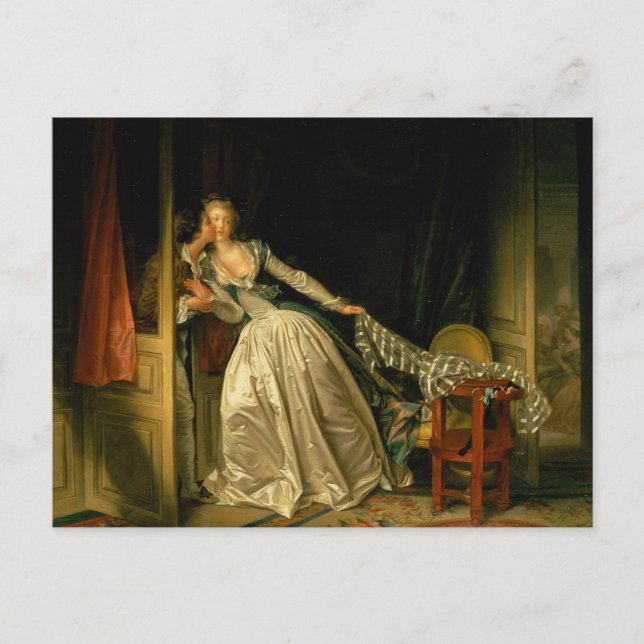 Den stulna kyssen Fragonard Vykort (Framsida)