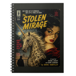 Den Stulna Mirage Enhörning Mysteriebok Omslag Anteckningsbok