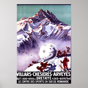 Den stygga Gnomesdanandejätten kastar snöboll Poster