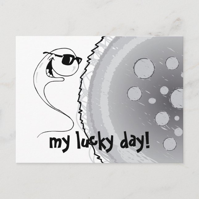 Den stygga spermatozoonen vykort (Framsida)