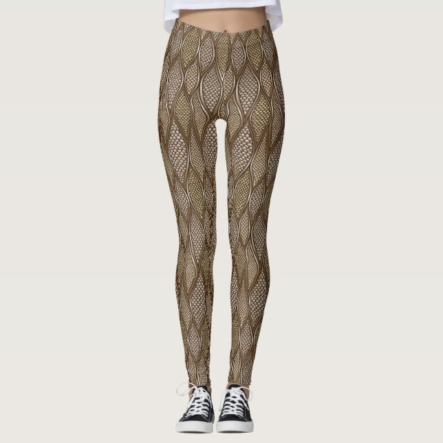 Den Stylized ormen flår Leggings (Framsida)