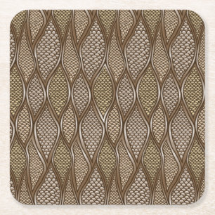 Den Stylized ormen flår Underlägg Papper Kvadrat