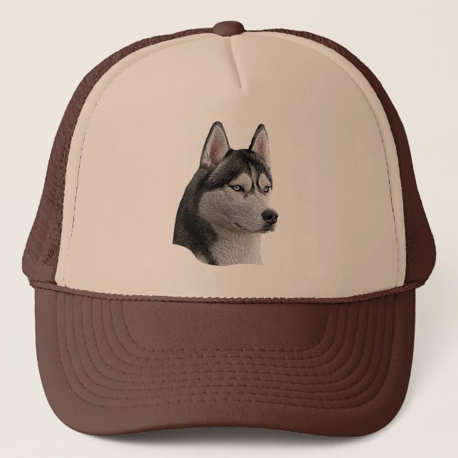 Den Stylized siberian husky - avbilda - tillfoga Keps (Framsida)