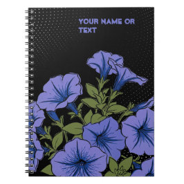 Den 'Surfinia Blue Vein' Petunia Pop Art Anteckningsbok