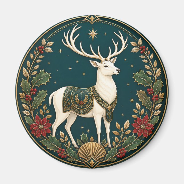 Den suveräna vinterhjorten magnet (Framsidan)