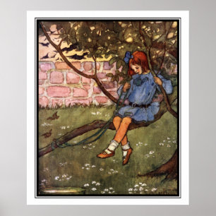 Den svängande lövruskan vid Florence Harrison Poster