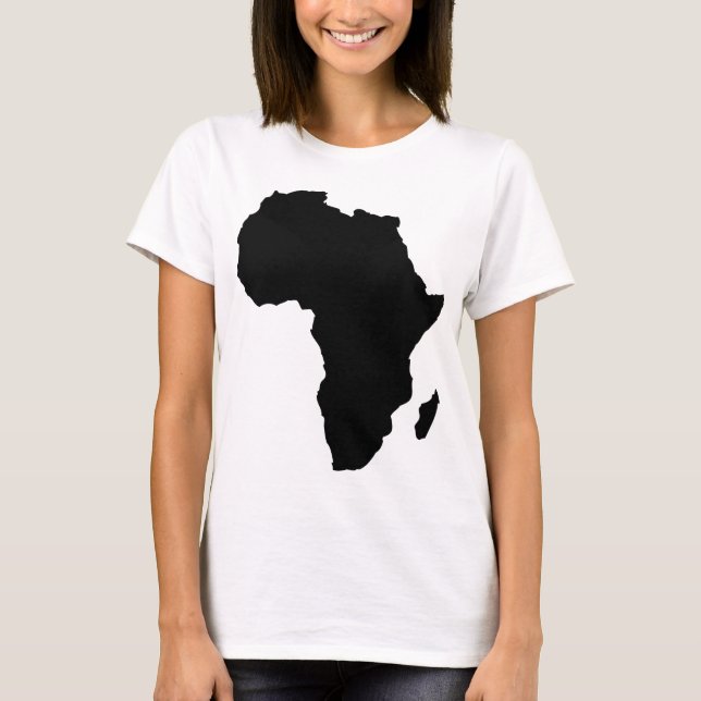 den svart afrikan formar t-shirt (Framsida)