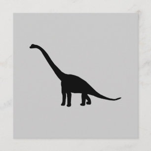 Den svart Brontosaurusdinosauren skuggar Dino Inbjudningar