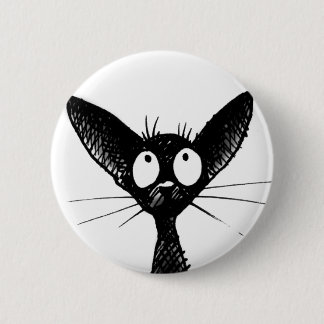 den svart gotiska katten knäppas emblem knapp
