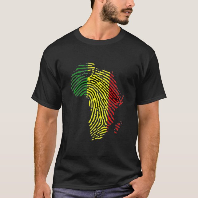 den svart historiemånadafrikan identifierar med t shirt (Framsida)