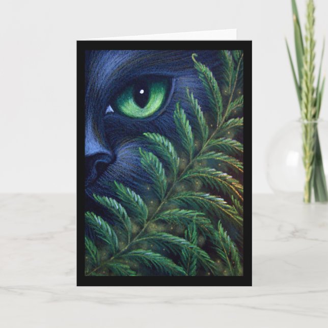 Den SVART KATTEN & FERNS SKRÄDDARSY kortet Kort (Framsida)