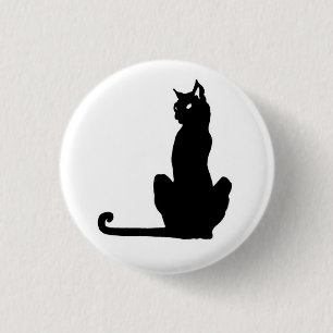 Den svart katten knäppas knapp