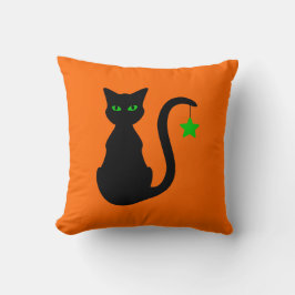 Den svart katten kudder kudde
