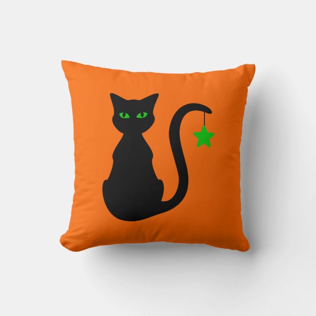 Den svart katten kudder kudde (Framsida)