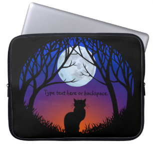 Den svart kattlaptop sleeve personifierar