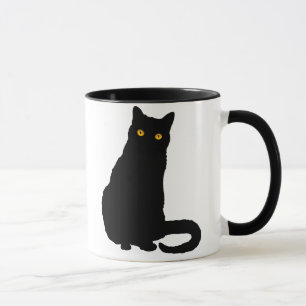 Den svart kattmuggen numrerar 1 mugg