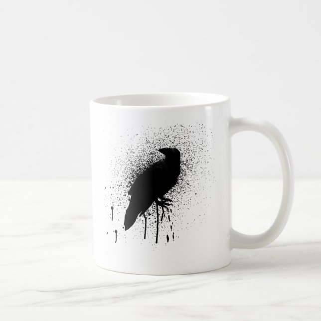 Den svart kråkan kaffemugg (Höger)