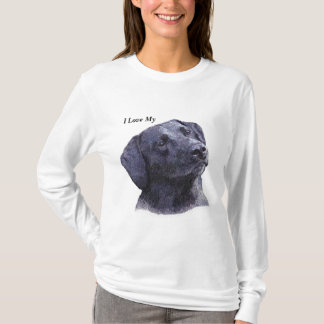 Den svart lab hoodien, älskar jag mitt (hunden) tee shirt