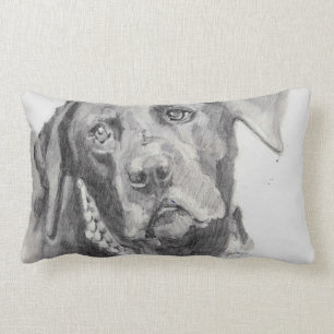 Den svart Labrador retrieveren kudder Lumbarkudde