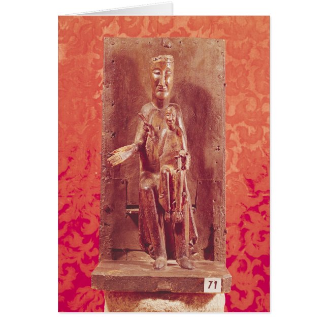 Den svart Madonnaen, Catalan skolar, det 11th Hälsningskort (Framsidan)