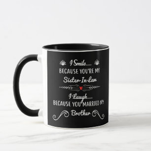 Den svart muggkärlek- och blommigtbrodersystern mugg