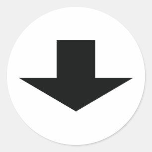 den svart pilen besegrar runt klistermärke