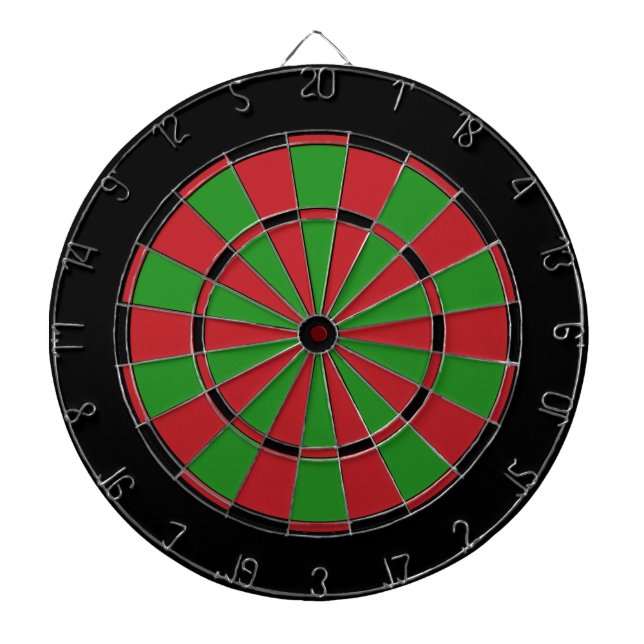 Den svart röda och gröna pilen stiger ombord darttavla (Framsidan)