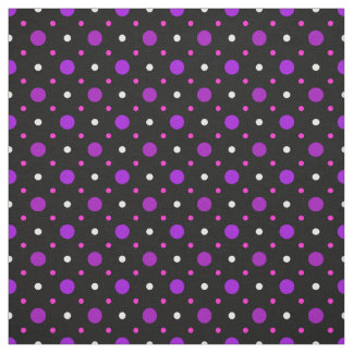 Den svart rosa purpurfärgade fläckpolkaen pricker tyg