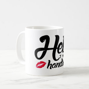 Den svart stiliga röda läppar för brevhejer dä kaffemugg
