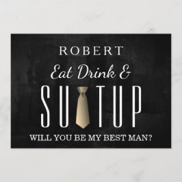 Den svart svart tavlaKostymen-upp ska dig är min Inbjudningar