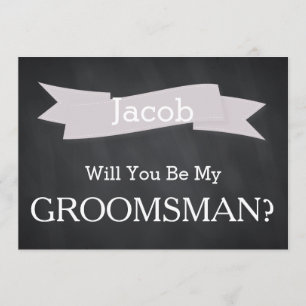 Den svart tavlan ska dig är vår Groomsman Inbjudningar