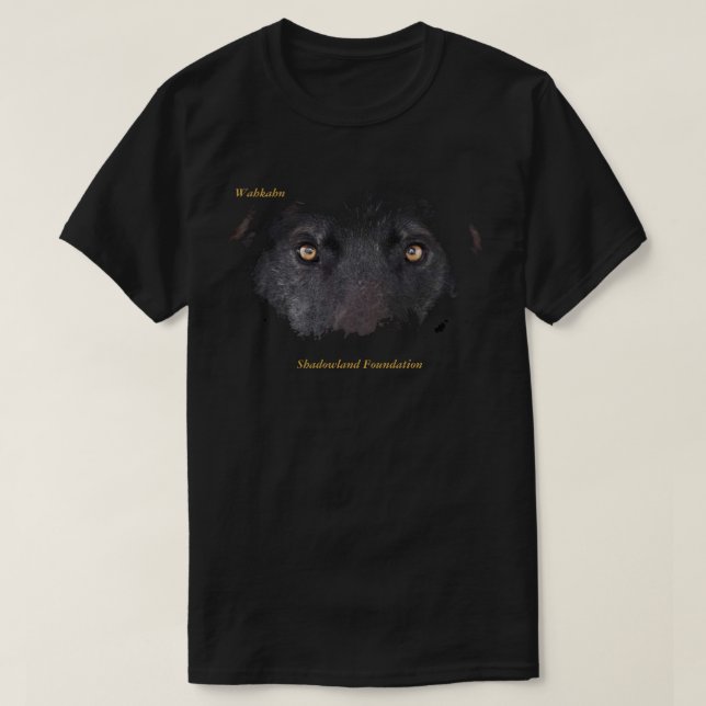 Den svart vargen synar manar T-tröja T Shirt (Design framsida)