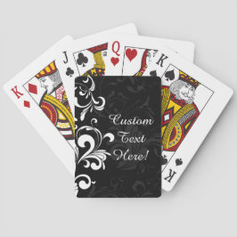 Den svart vitfontänen virvlar runt partyet spelkort