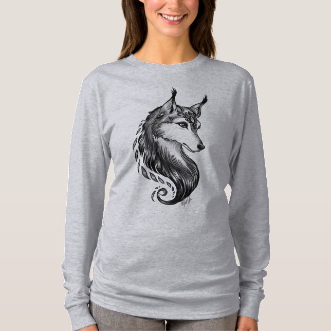 Den svart vithand plockadevargen knuffar av t shirt (Framsida)